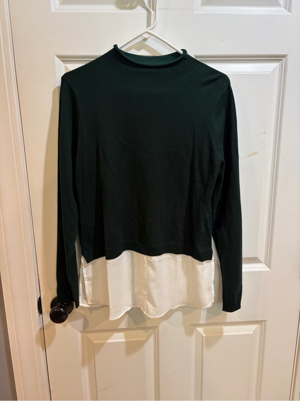 NWOT Adrianna Papell Dark Green Knit Top